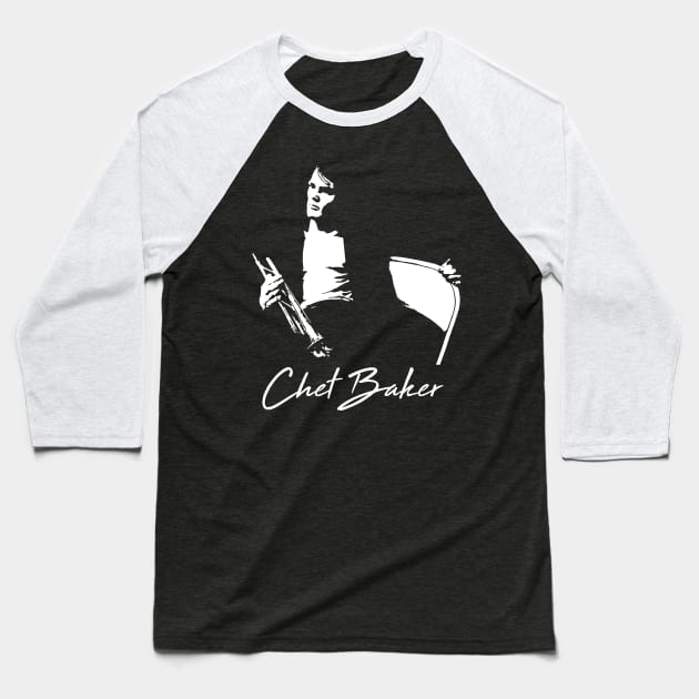 Chet Baker Baseball T-Shirt by TheSnowWatch